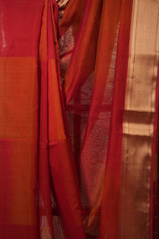 Red Maheshwari Saree - SRRMS889