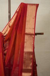 Red Maheshwari Saree - SRRMS889