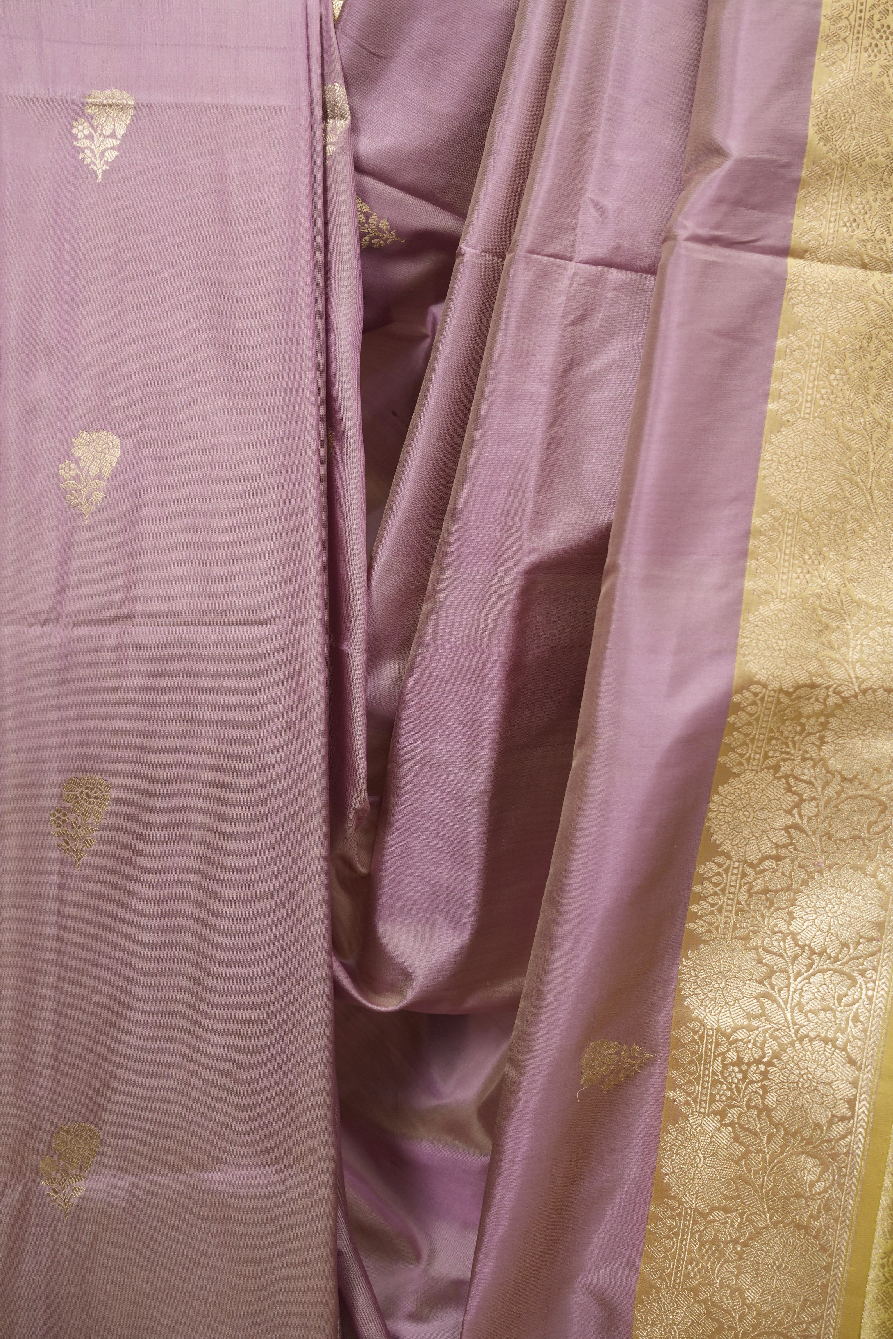 Lavender Banarasi Silk Saree - SRLBSS951