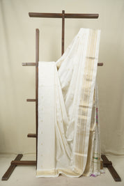 White Silk Paithani Saree - SRWSPS817