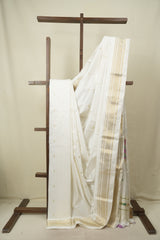 White Silk Paithani Saree - SRWSPS817
