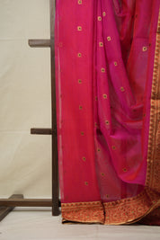 Matt Pink Chanderi Silk Saree - SRMPCSS505