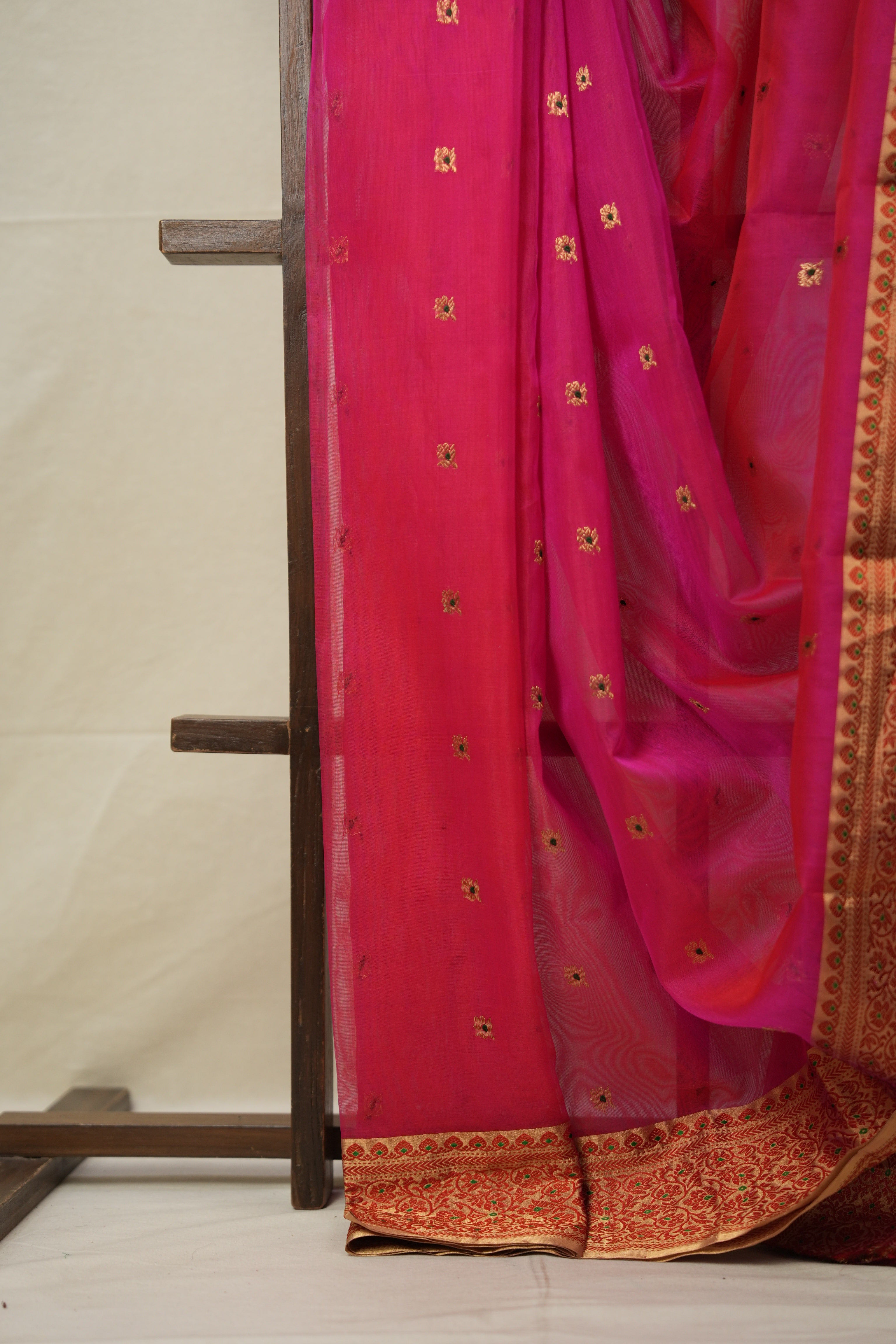 Matt Pink Chanderi Silk Saree - SRMPCSS505