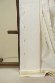 White Silk Paithani Saree - SRWSPS817
