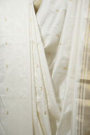 White Silk Paithani Saree - SRWSPS817