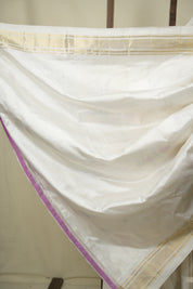 White Silk Paithani Saree - SRWSPS817