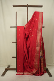 Red Silk Paithani Saree - SRRSPS816