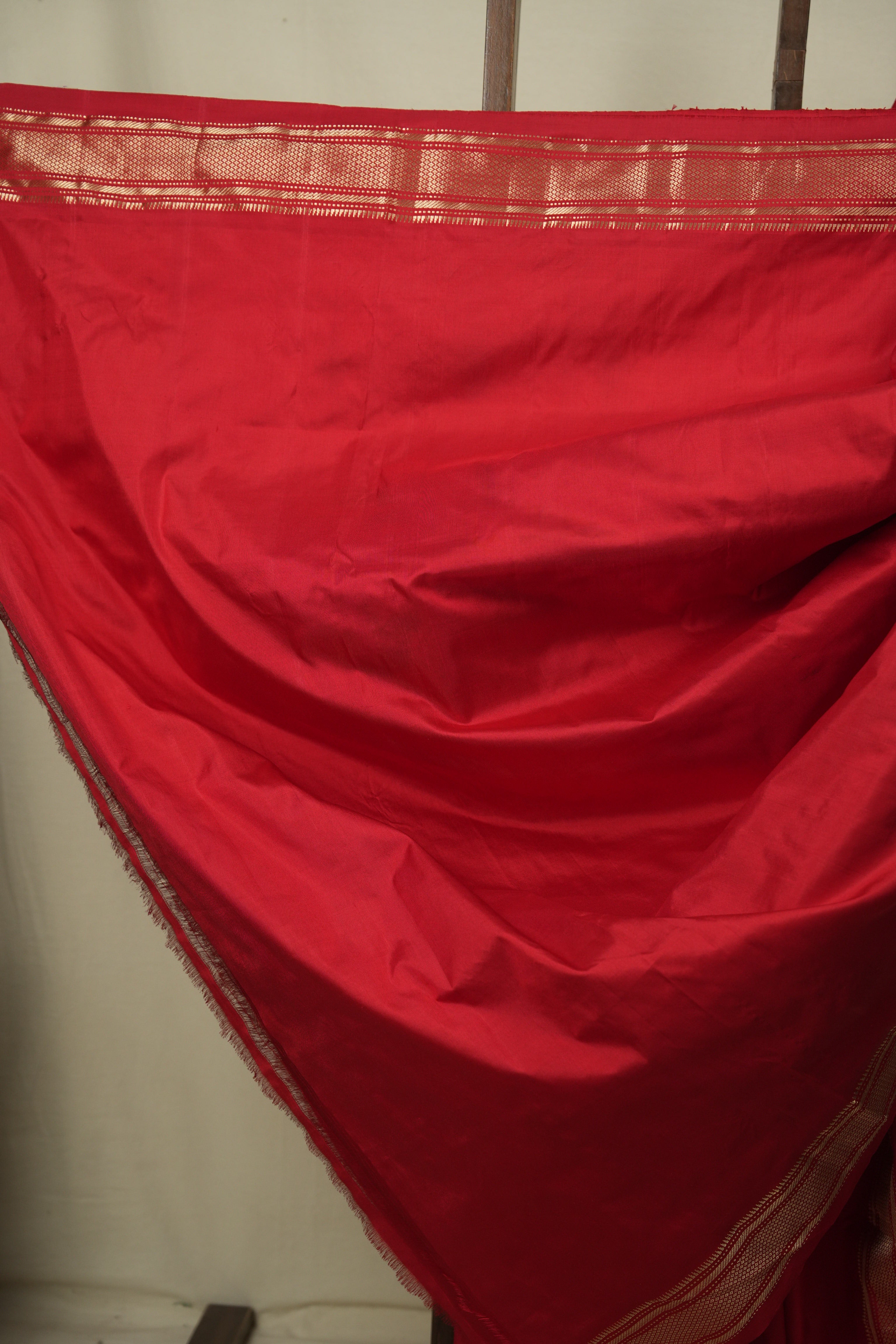 Red Silk Paithani Saree - SRRSPS816