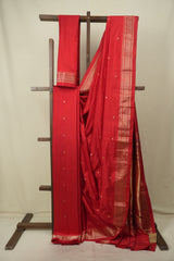 Red Silk Paithani Saree - SRRSPS810