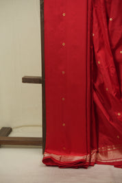 Red Silk Paithani Saree - SRRSPS810