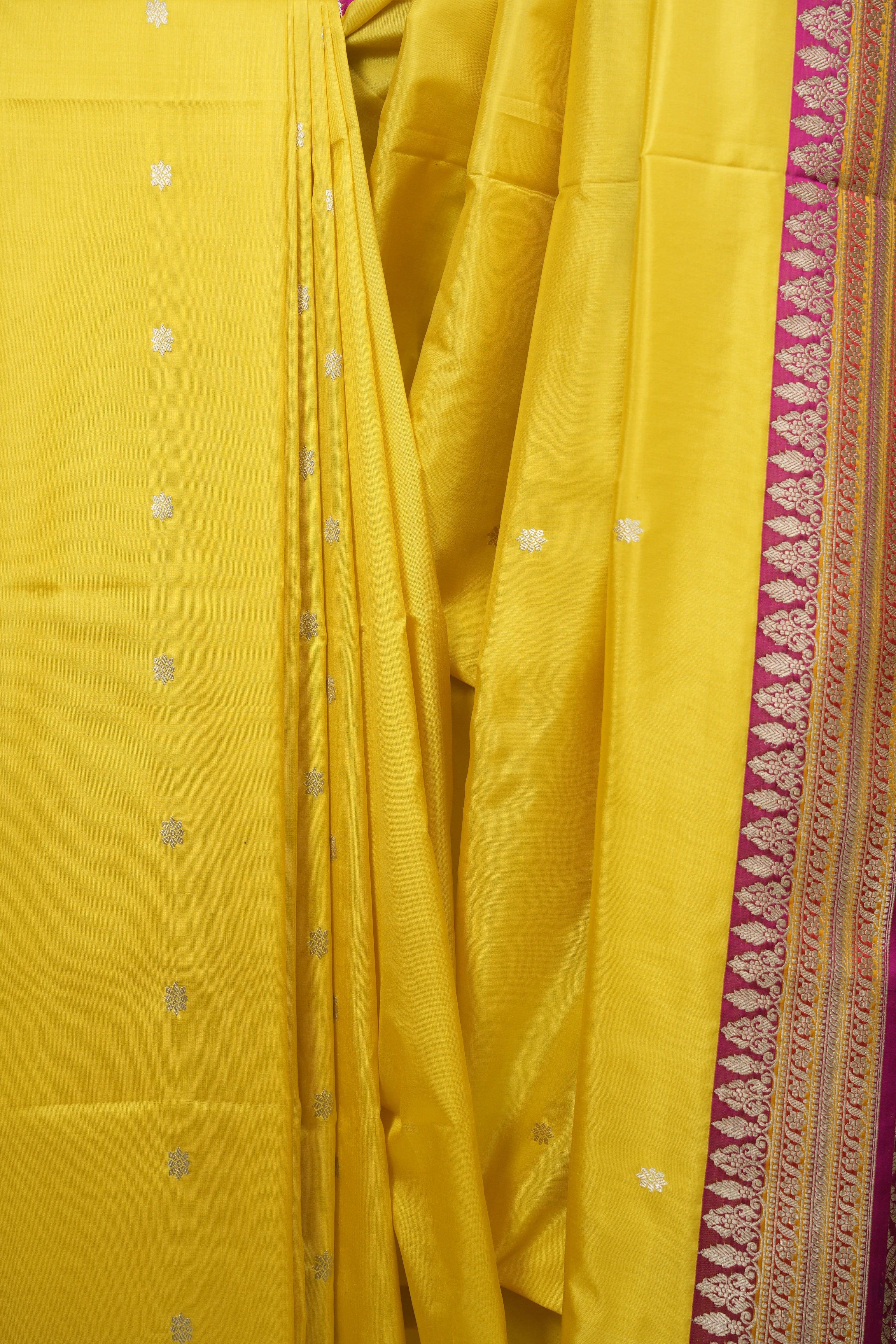 Lemon Yellow Banarasi Silk Saree - SRLYBSS948
