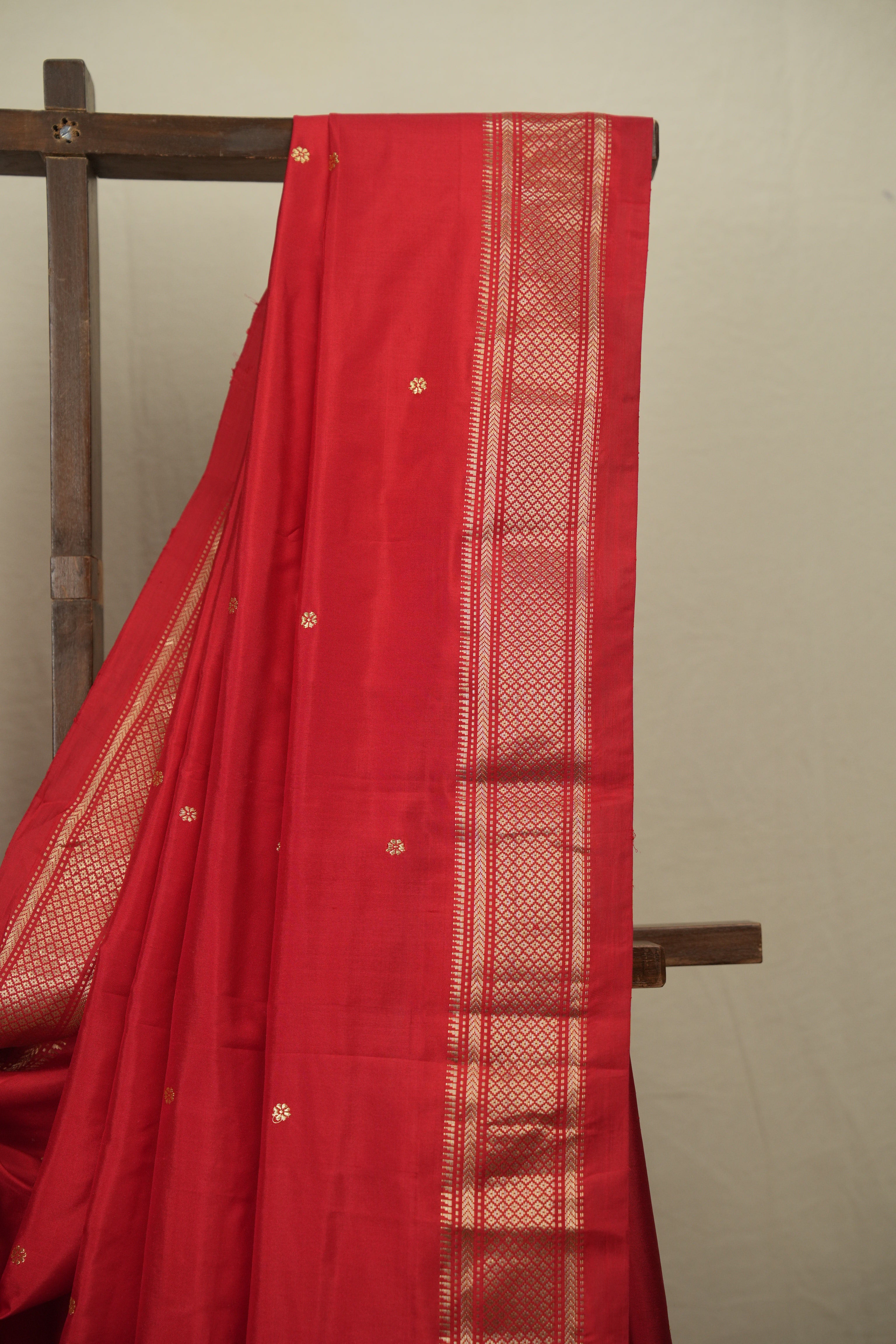 Red Silk Paithani Saree - SRRSPS810