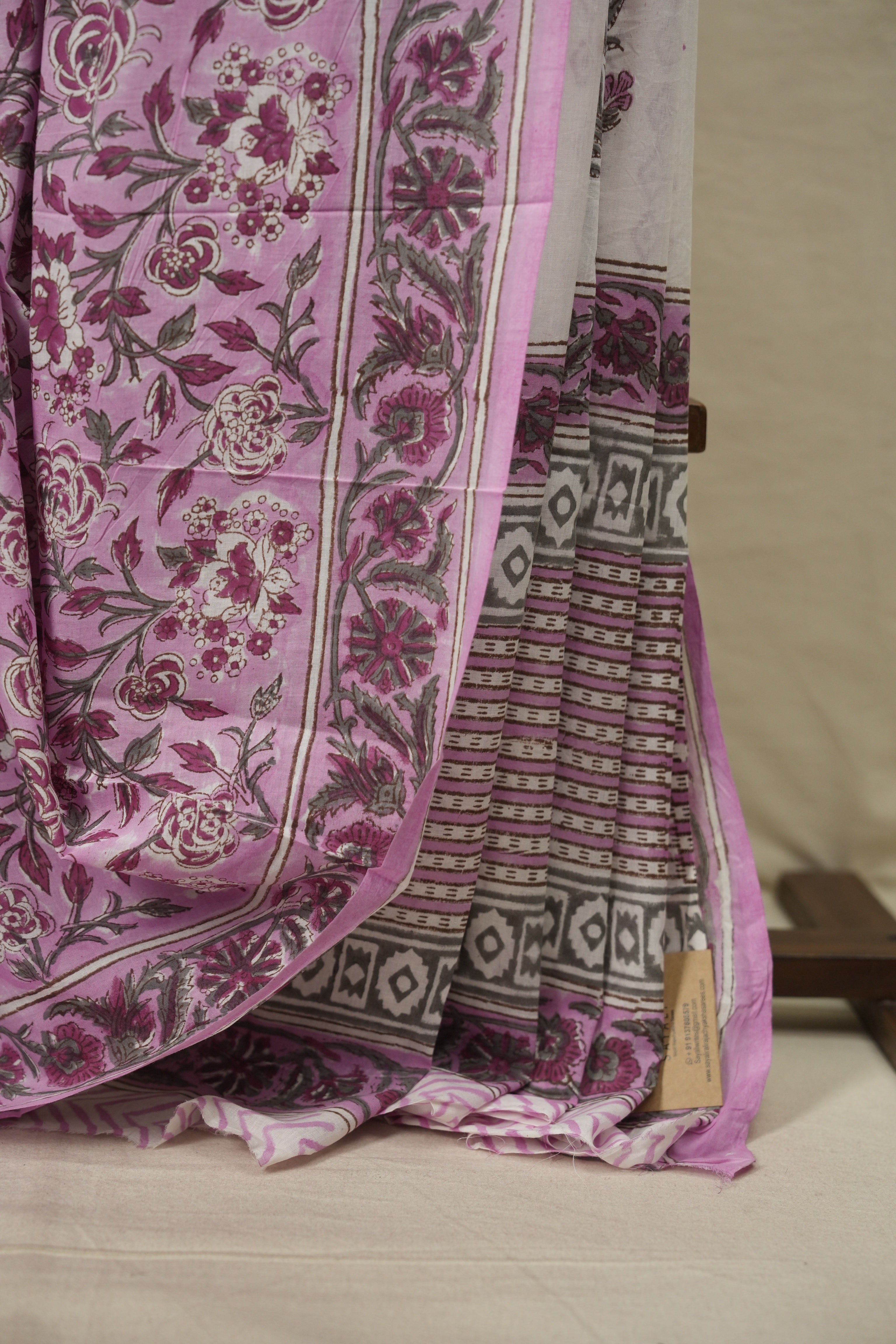 Pink HBP Cotton Saree - SRPCS3697