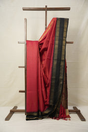 Red Raw Silk Saree - SRRRSS960