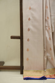 Cream Banarasi Silk Saree - SRCBSS947