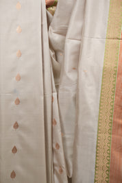 Cream Banarasi Silk Saree - SRCBSS947