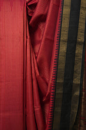 Red Raw Silk Saree - SRRRSS960
