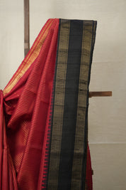 Red Raw Silk Saree - SRRRSS960