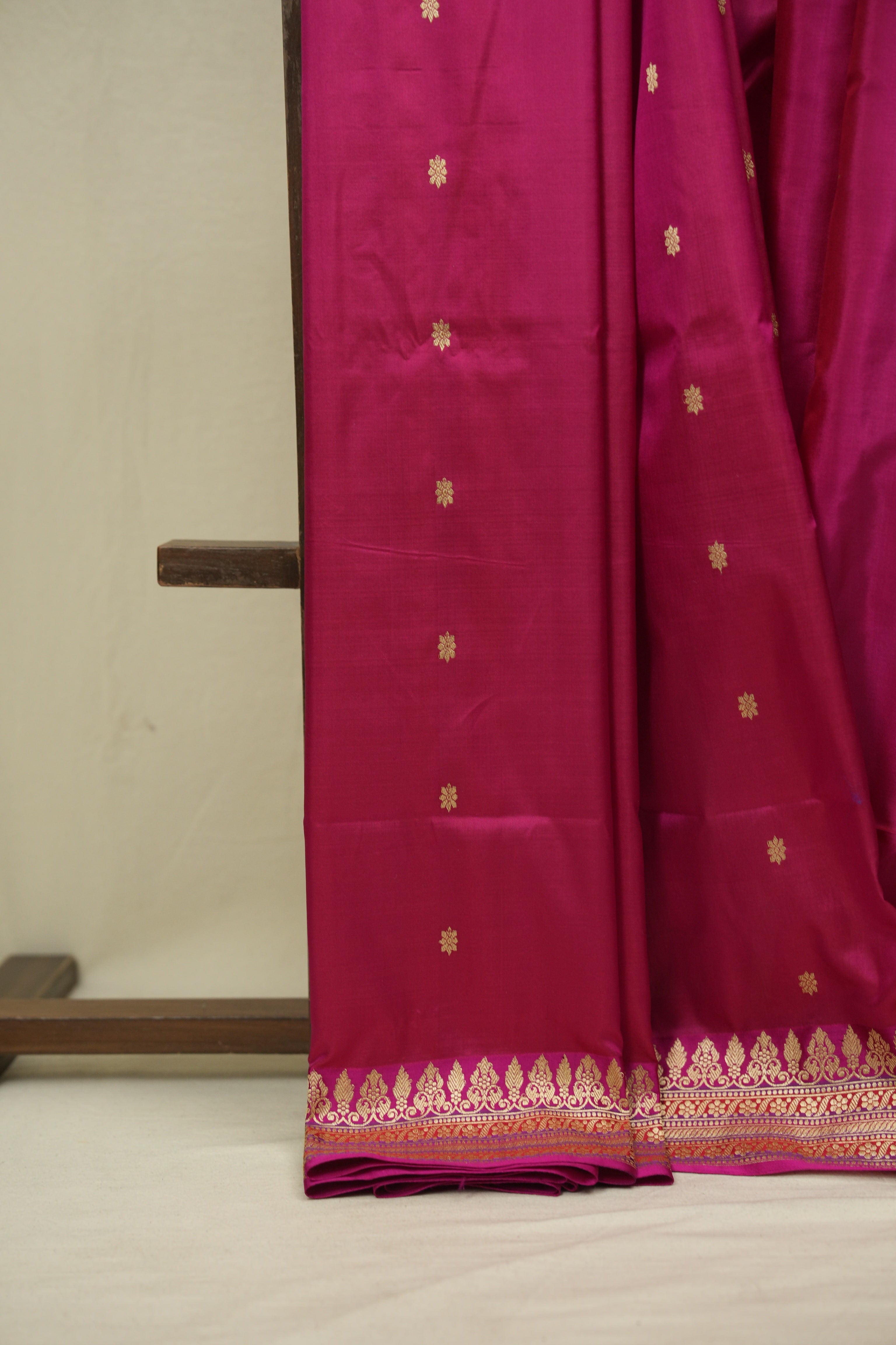 Rani Pink Banarasi Silk Saree - SRRPBSS946