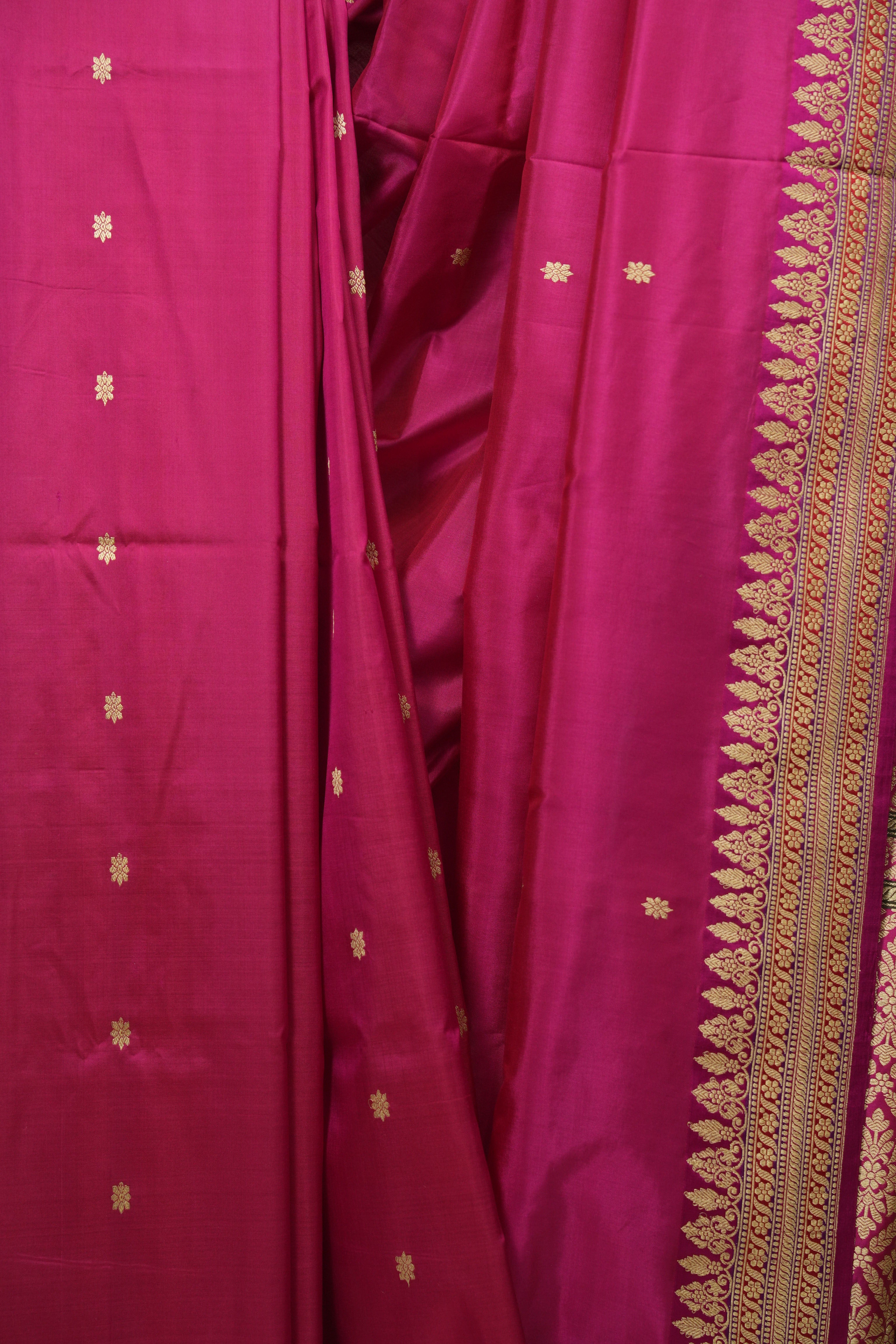 Rani Pink Banarasi Silk Saree - SRRPBSS946