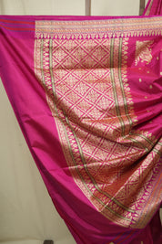 Rani Pink Banarasi Silk Saree - SRRPBSS946