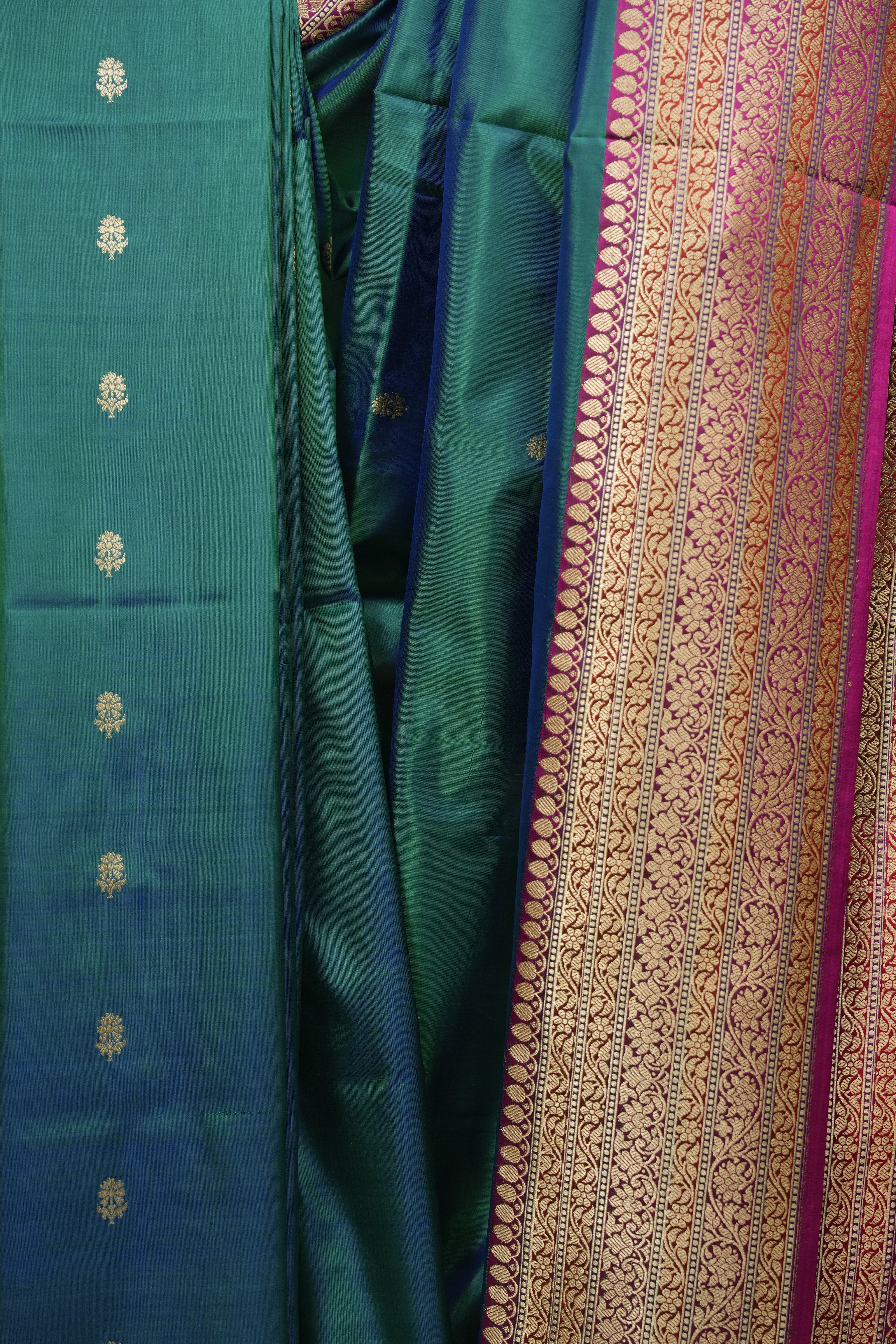 Peacock Green Banarasi Silk Saree - SRPGBSS944