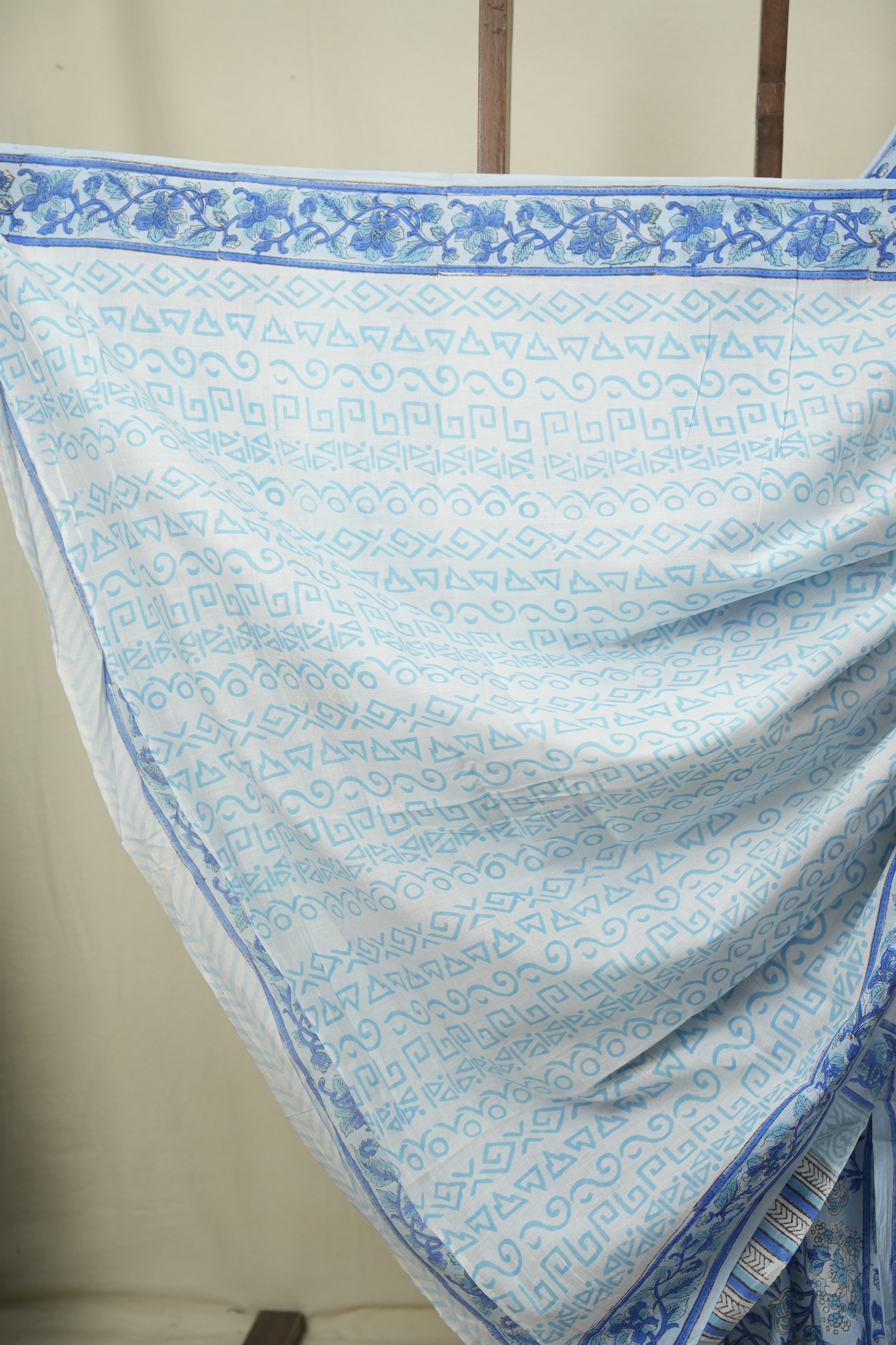 Blue HBP Cotton Saree - SRBCS3698