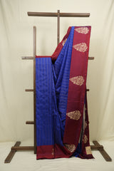 Navy Blue Banarasi Silk Saree - SRNBBSS935