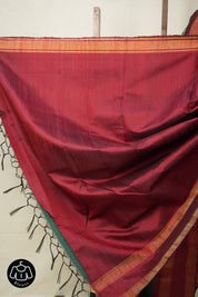 Green Raw Silk Saree - SRGRSS959