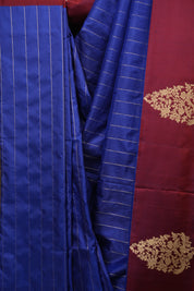 Navy Blue Banarasi Silk Saree - SRNBBSS935