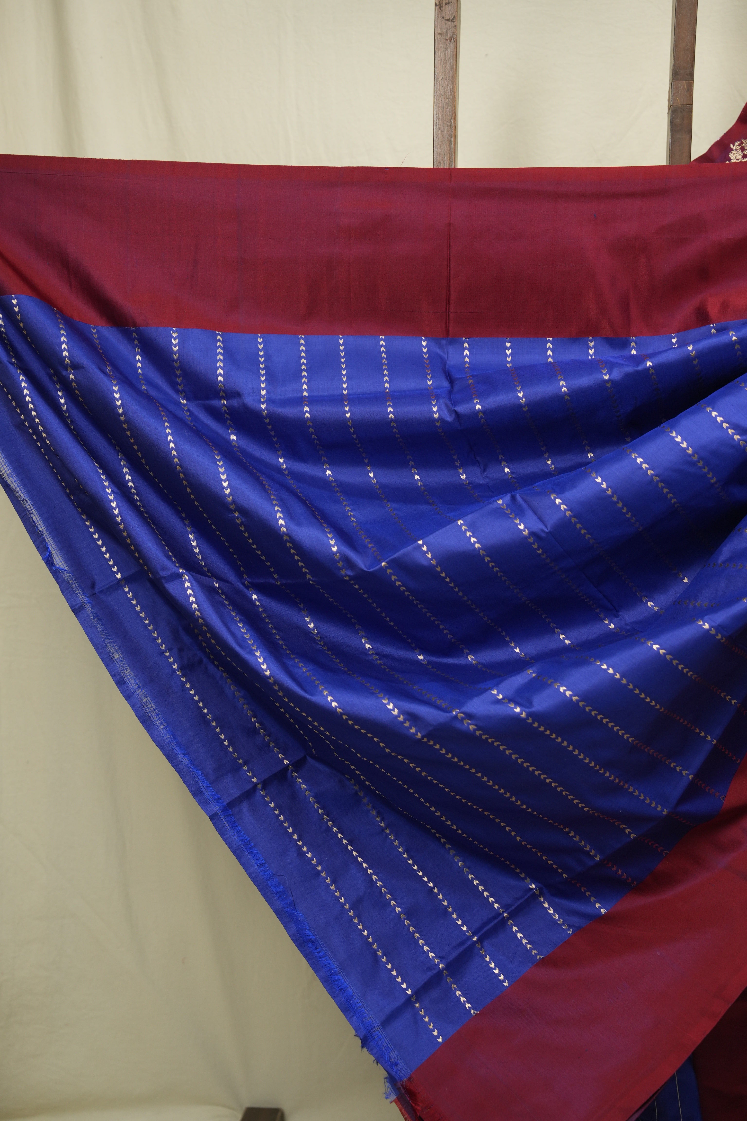 Navy Blue Banarasi Silk Saree - SRNBBSS935