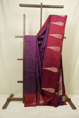 Magenta Banarasi Silk Saree - SRMBSS937
