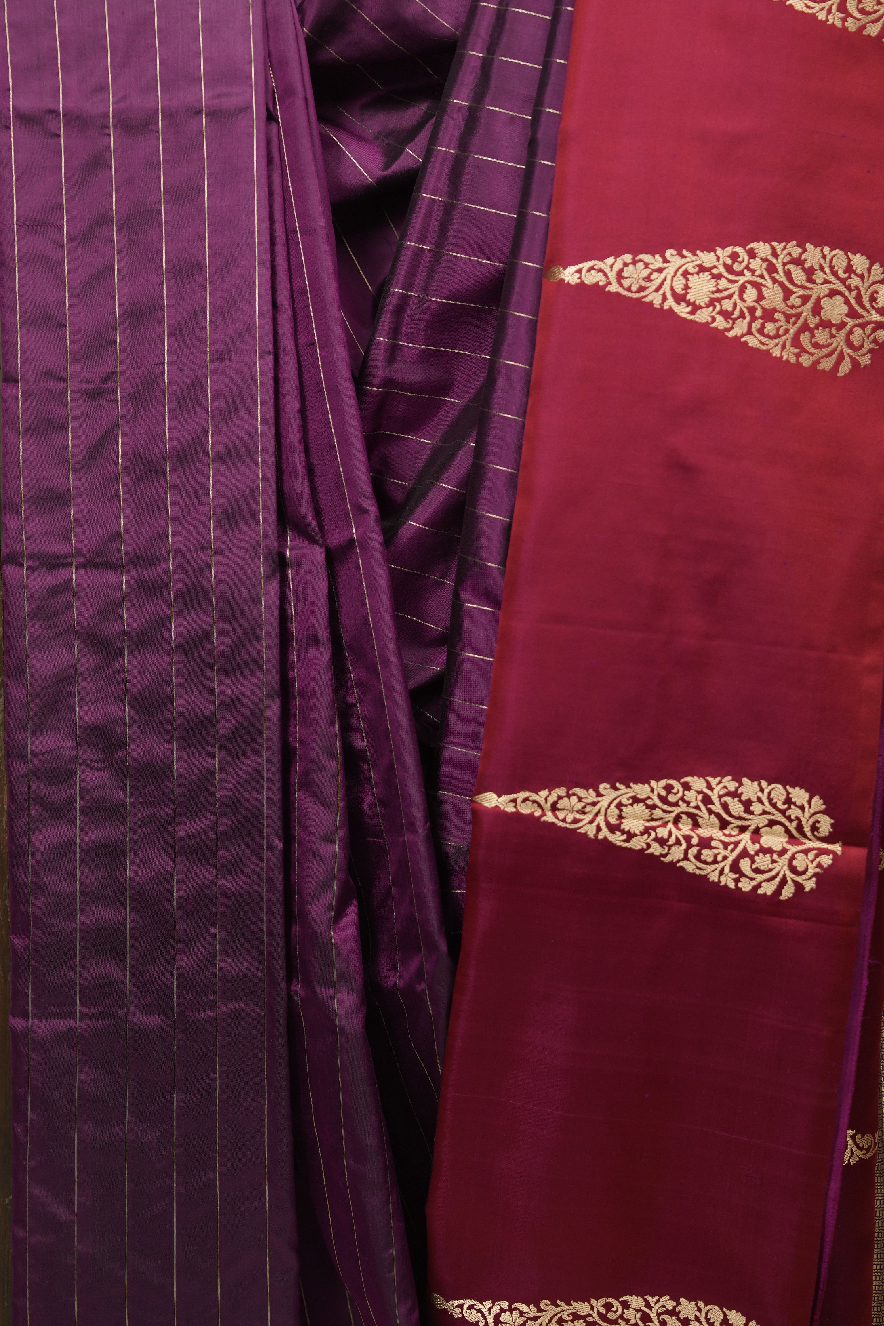 Magenta Banarasi Silk Saree - SRMBSS937