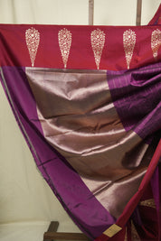 Magenta Banarasi Silk Saree - SRMBSS937