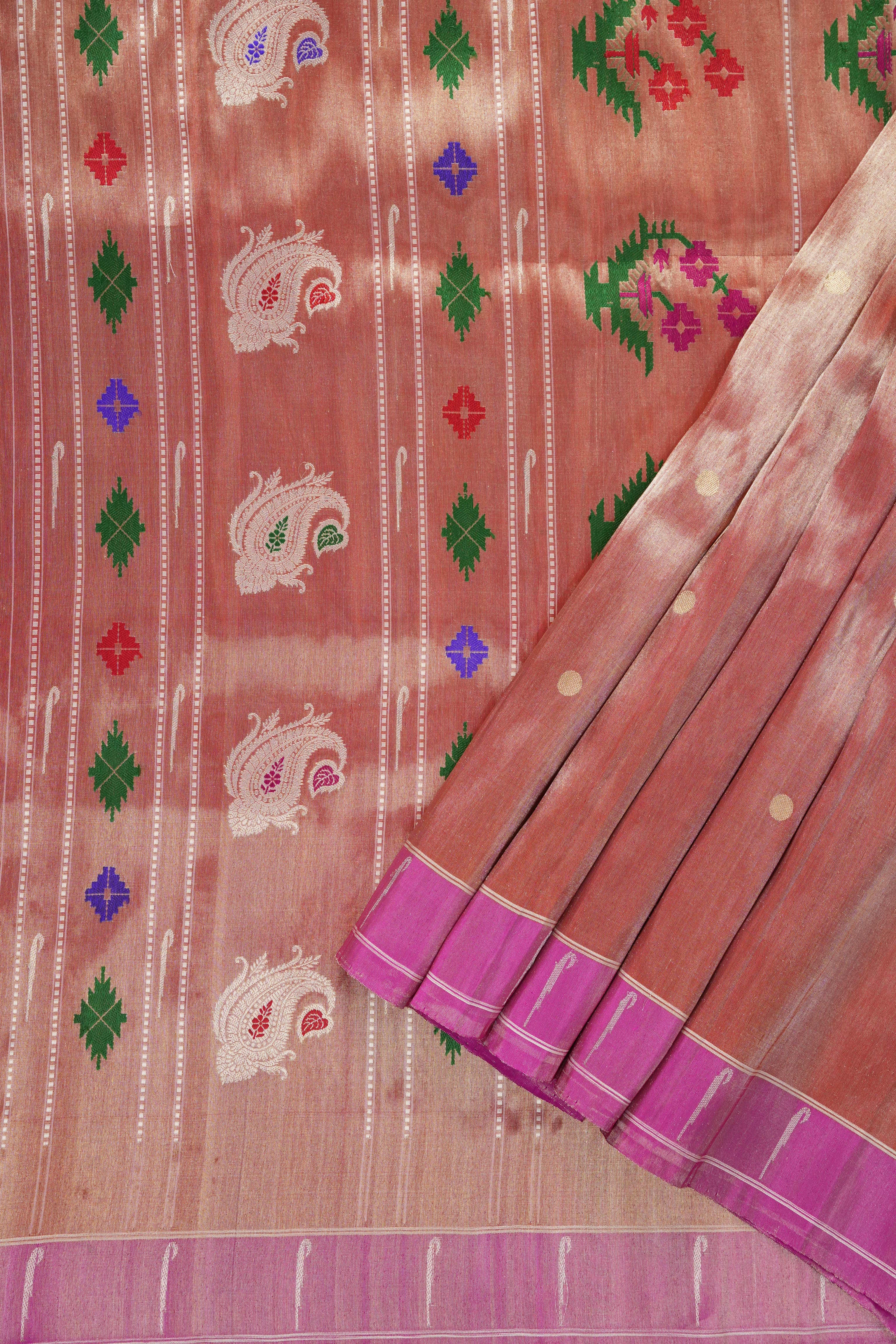 Rajlekha Tissue Silk Paithani Saree - Saavari - SSRTSPS02