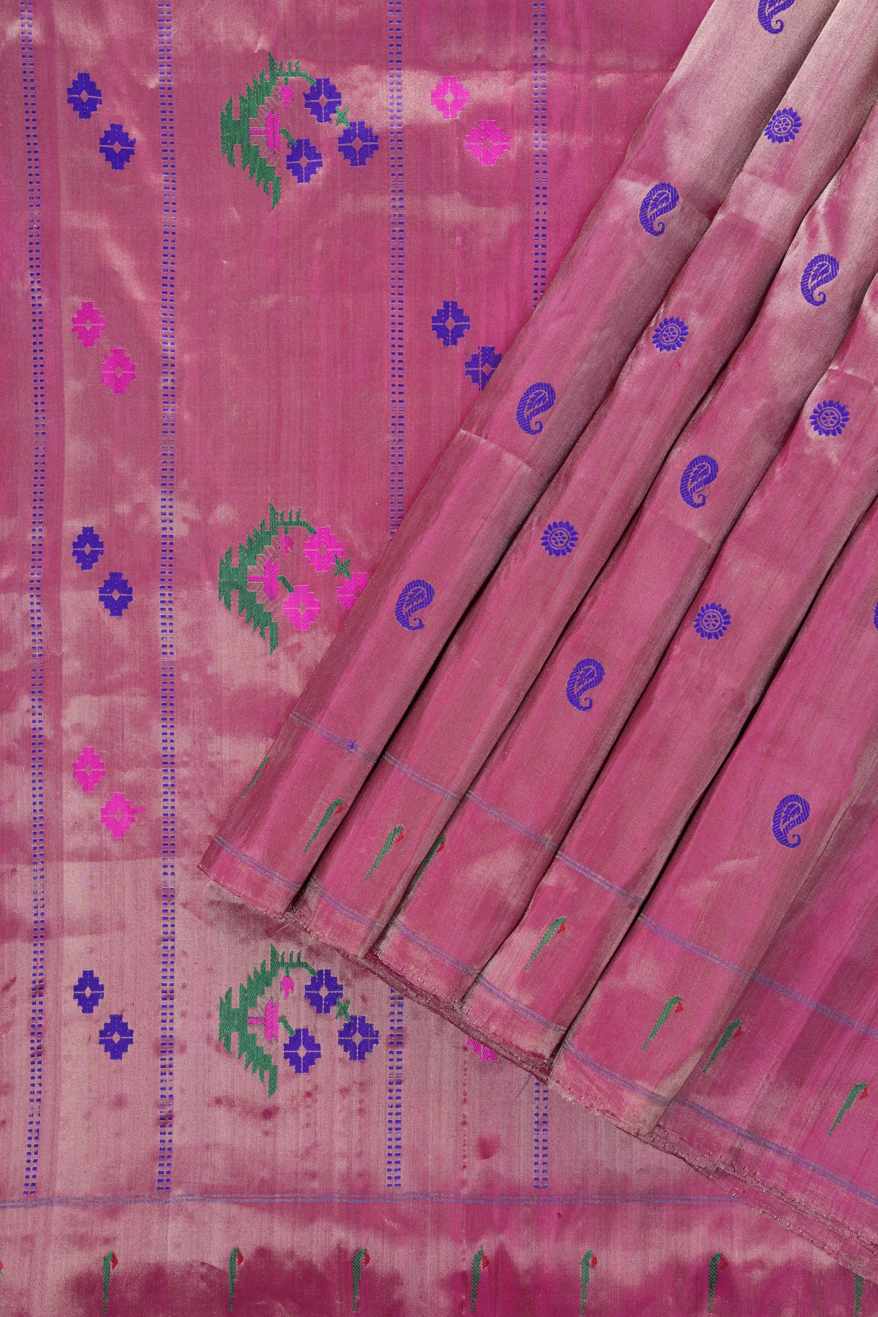Roshika Tissue Silk Paithani Saree - Saavari - SSRTSPS03