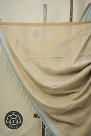 Light Rama Green Mul Cotton Jamdani Saree-SRLRGMCJS180