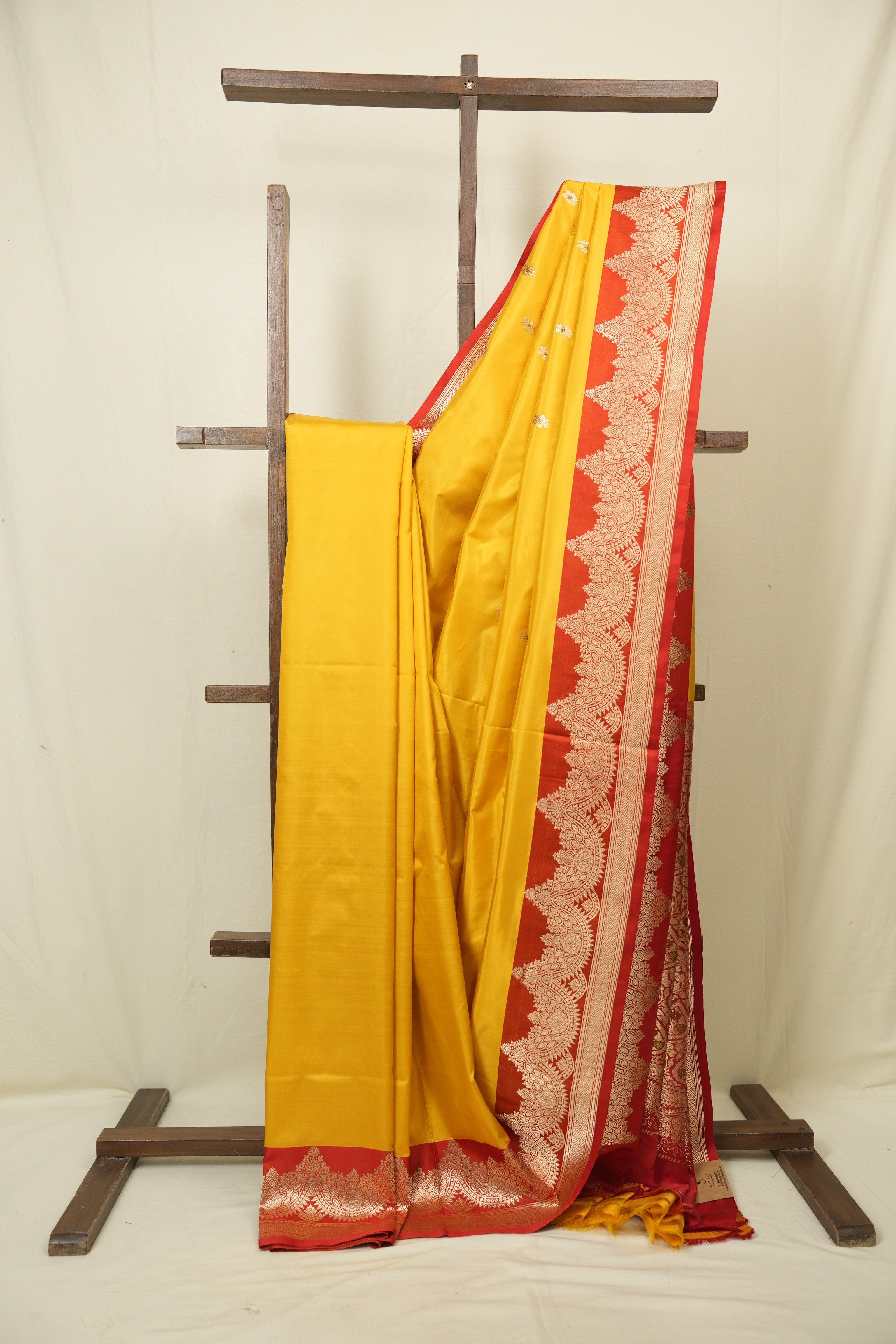 Yellow Banarasi Silk Saree - SRYBSS945