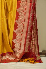 Yellow Banarasi Silk Saree - SRYBSS945