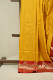 Yellow Banarasi Silk Saree - SRYBSS945
