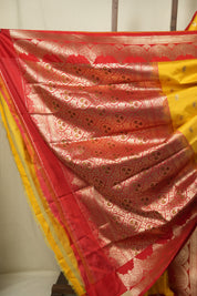 Yellow Banarasi Silk Saree - SRYBSS945