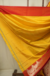 Yellow Banarasi Silk Saree - SRYBSS945