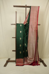 Green Banarasi Silk Saree - SRGBSS943
