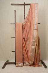 Peach Tissue Cotton Paithani Saree (DEFECT) - SRPTCPS57-PI