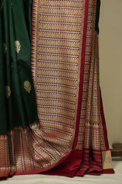 Green Banarasi Silk Saree - SRGBSS943