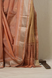 Peach Tissue Cotton Paithani Saree (DEFECT) - SRPTCPS57-PI