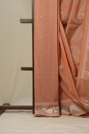 Peach Tissue Cotton Paithani Saree (DEFECT) - SRPTCPS57-PI