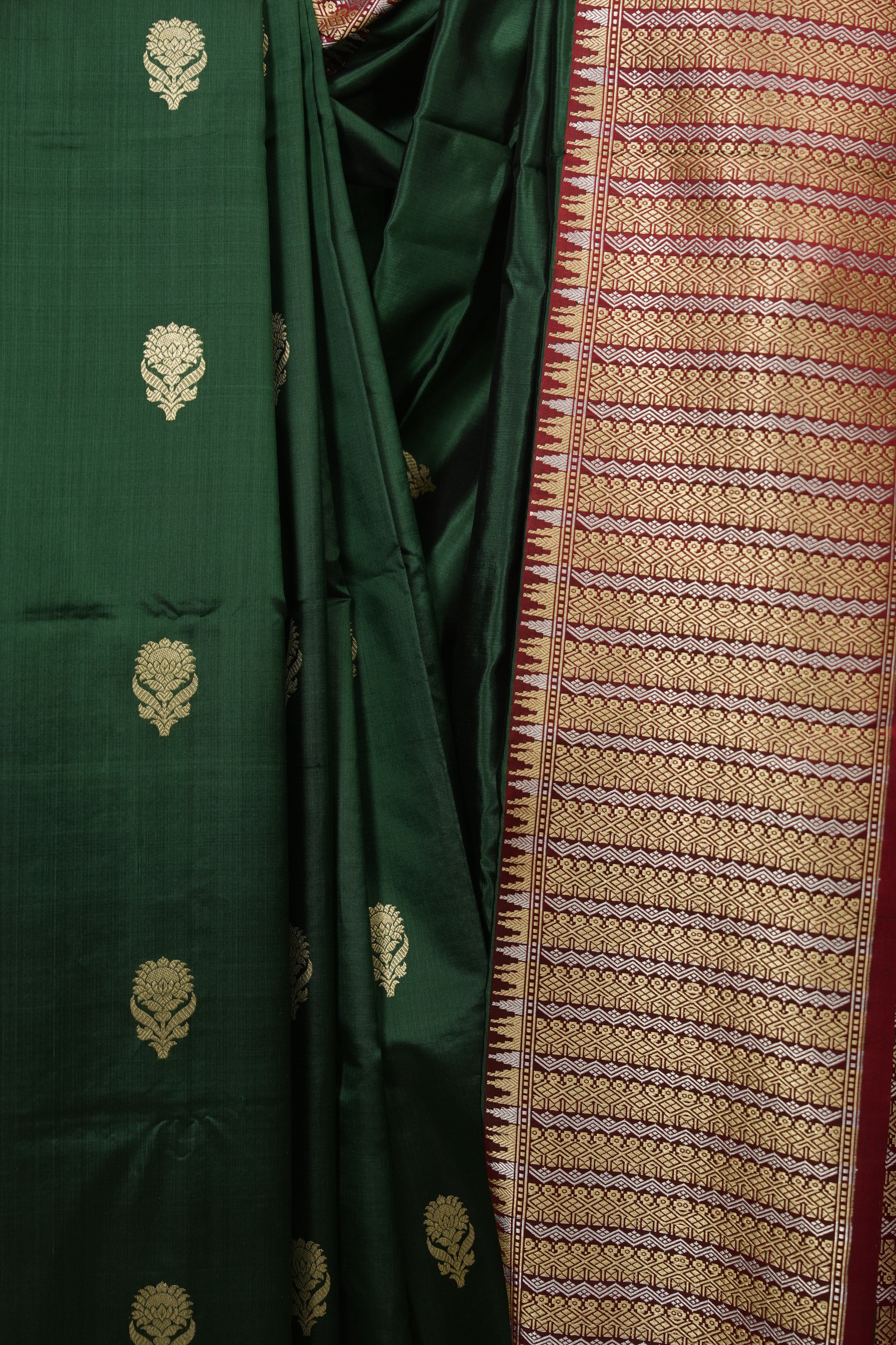 Green Banarasi Silk Saree - SRGBSS943