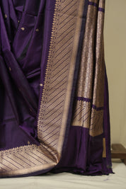 Purple Banarasi Silk Saree - SRPBSS941