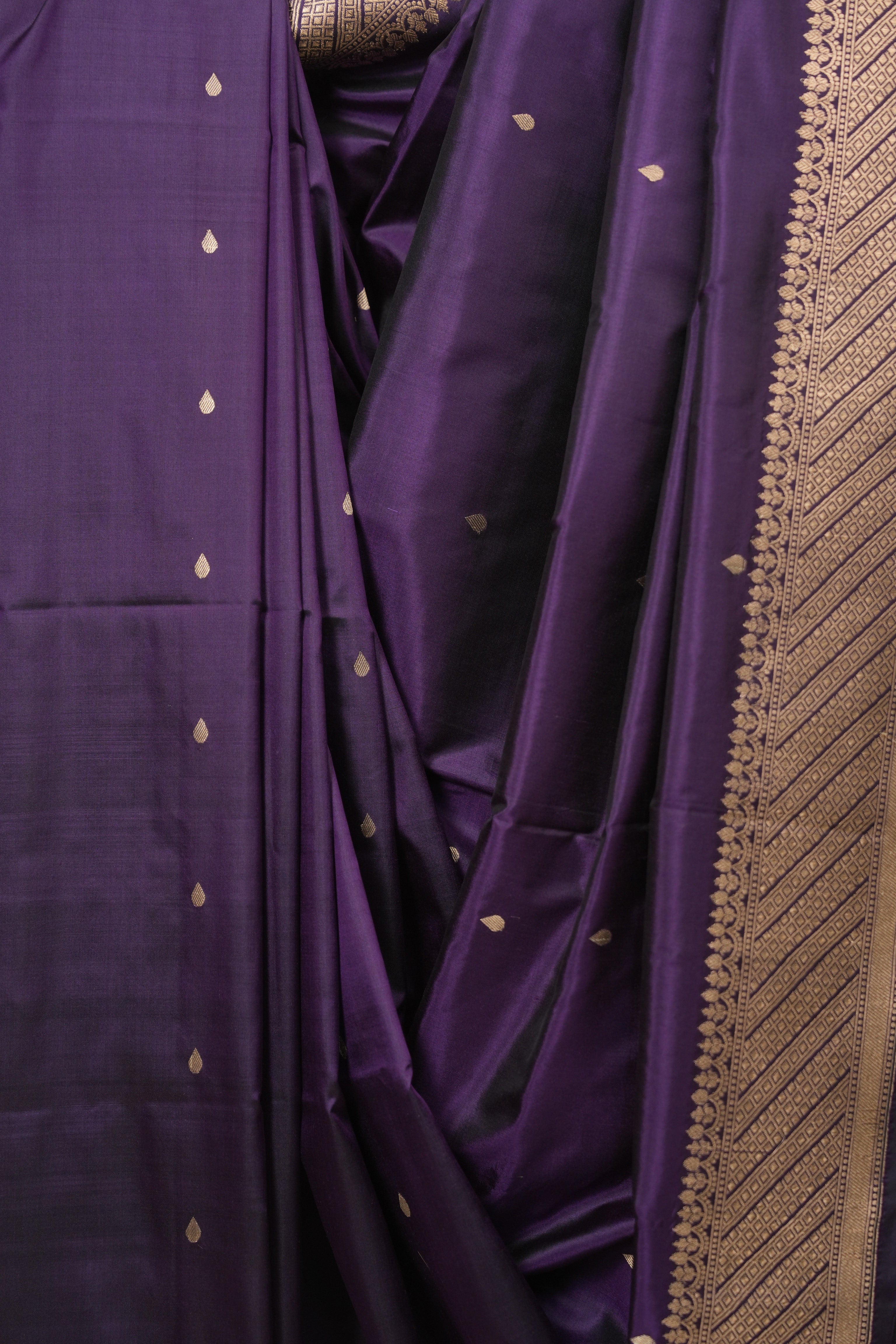 Purple Banarasi Silk Saree - SRPBSS941